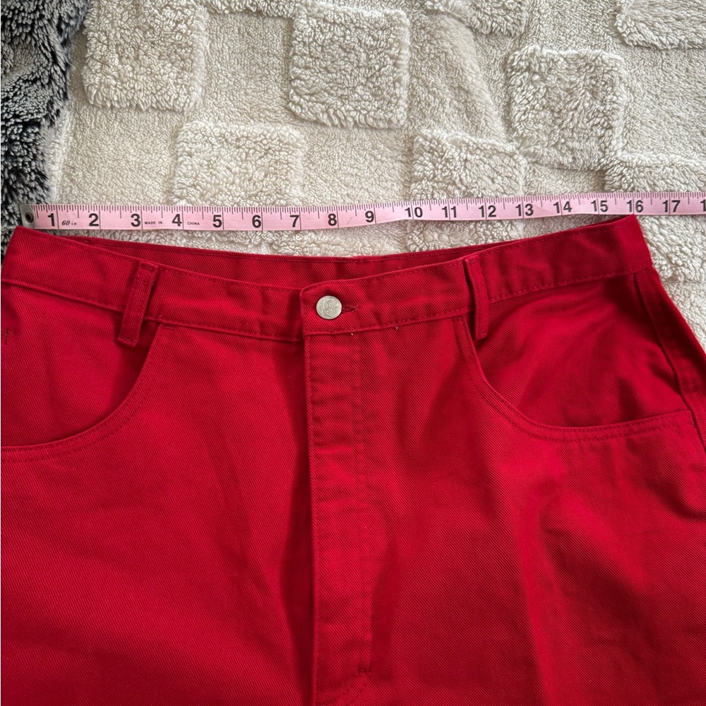 Vibrant Red Denim Roper Rockies